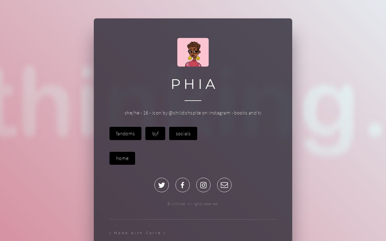 Carrd profile picture for @pristine
